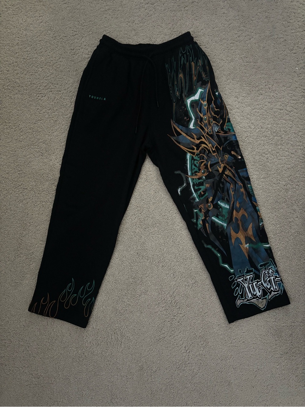 YoungLA Yu-Gi-Oh "Dark Magician" Sweatpants Size L | BRAND NEW